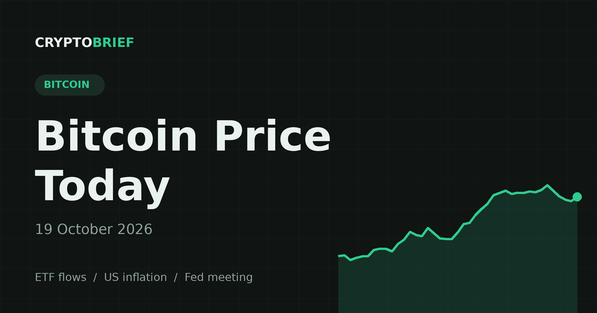 Bitcoin price today, 19 October 2026: ETF flows, inflation and the Fed